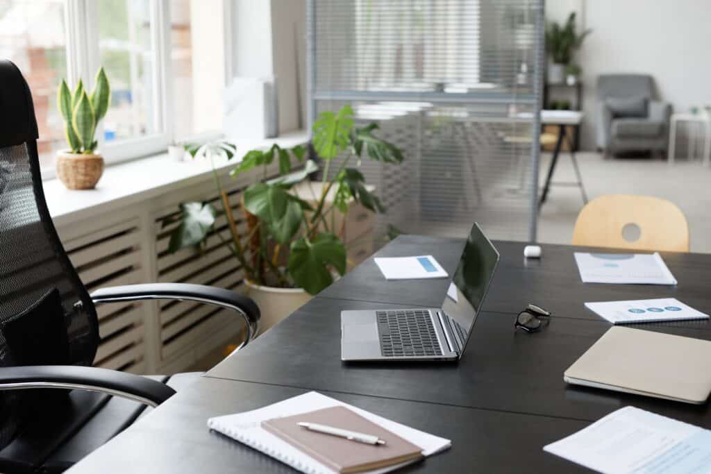 modern office workspace with laptop and documents for working days south africa 2026 planning